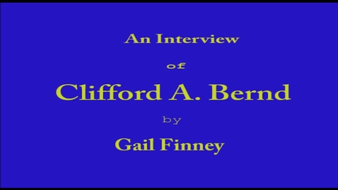 Thumbnail for entry Clifford Bernd