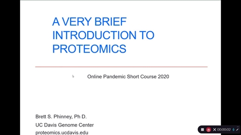 Thumbnail for entry Intro to Proteomics Brett Phinney