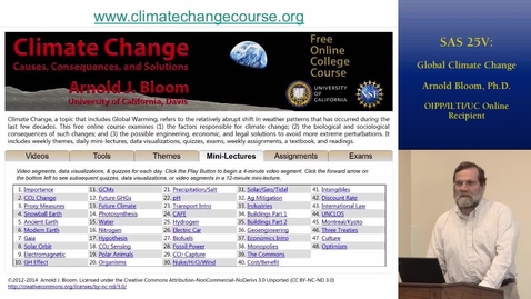 Thumbnail for entry Science and Society 25V: Global Climate Change | Online and Hybrid Showcase 2014