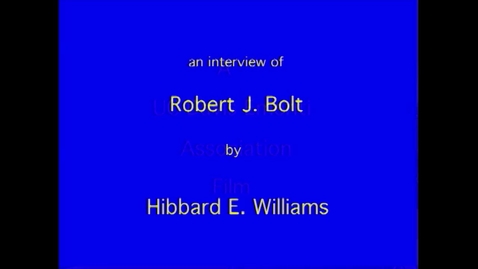 Thumbnail for entry Robert Bolt