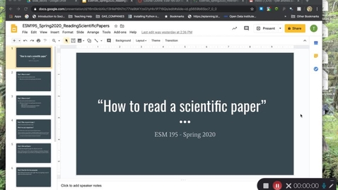 Thumbnail for ESM195_Spring2020_HowToReadAcademicPapers