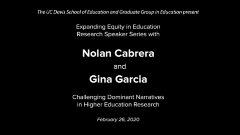 Thumbnail for entry Expanding Equity in Education (Feb 26, 2020)