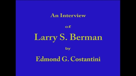 Thumbnail for entry Larry  Berman