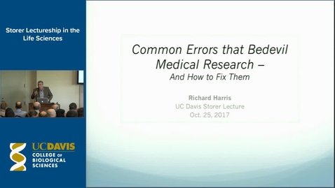Thumbnail for entry Storer Lecture - Richard Harris 10-25-17