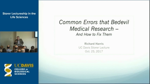 Thumbnail for Storer Lecture - Richard Harris 10-25-17