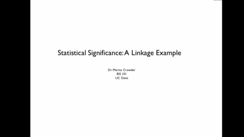 Thumbnail for Chi-squared Example: Genetic Linkage