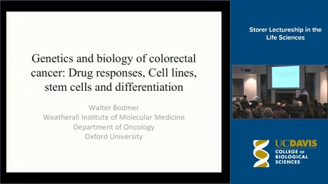 Thumbnail for Storer Lecture - Sir Walter Bodmer 10-29-13