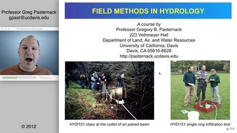 Thumbnail for entry HYD151: Introduction to Field Methods in Hydrology, part 1