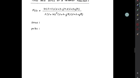 Thumbnail for entry Laplace Transform (Part 3): Poles and Zeros