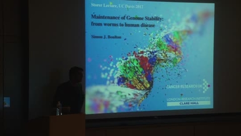 Thumbnail for entry Storer Lecture Series - Simon Boulton 11-19-2012