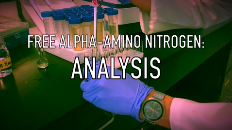 Thumbnail for entry VEN123L Video 5.3 - Free Alpha-Amino Nitrogen - Analysis