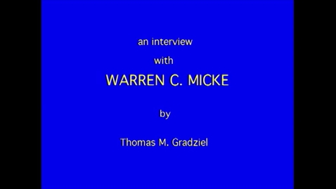 Thumbnail for entry Warren Micke