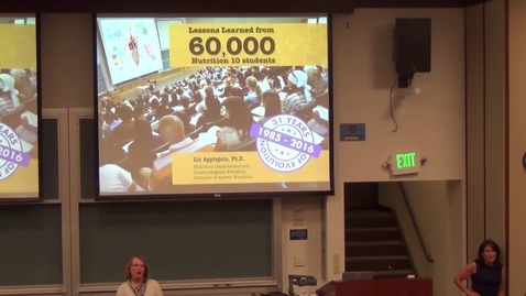 Thumbnail for 5/23/2016 - Dr. Liz Applegate - Lessons Learned from 60,000 Nutrition 10 Students -- 31+ Years of Experiences and Musings