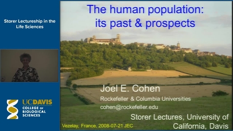 Thumbnail for Storer Lecture - Joel Cohen 5-28-14