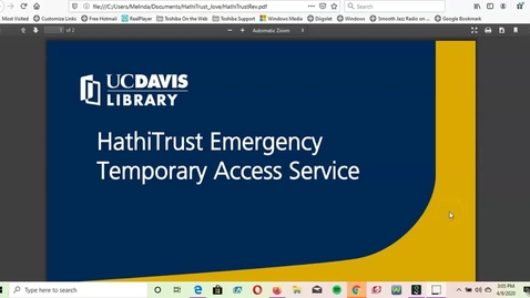 Thumbnail for HathiTrust Emergency Access Tutorial