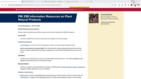 Thumbnail for PBI 298 Library Session Spring 2020