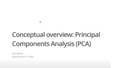 Thumbnail for BIS180L Lecture 7b PCA