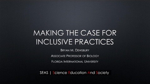 Thumbnail for Storer Lecture - Brian Dewsbury - April 12, 2022