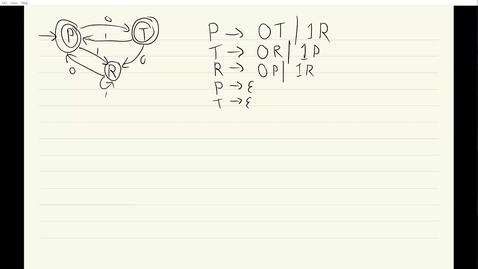 Thumbnail for ECS 120 4b:2 RRGs can simulate DFAs proof