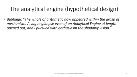 Thumbnail for ECS 220 5c:7.1-2 the analytical engine