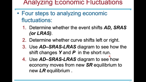 Thumbnail for entry ECN 1B: Lecture 11 - Aggregate Demand and Aggregate Supply (Part 3 of 3)