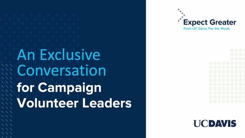 Thumbnail for entry An Exclusive Conversation for Campaign Volunteers