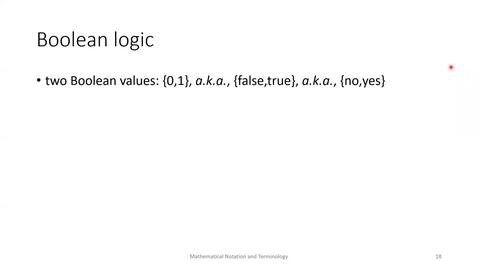 Thumbnail for entry ECS 120 0:5 Boolean logic (discrete math review)