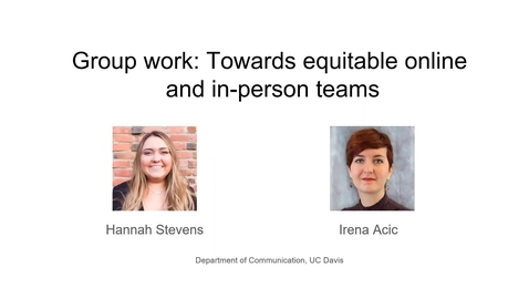 Thumbnail for entry SITT 2021 - Group work: Towards equitable online and in-person teams