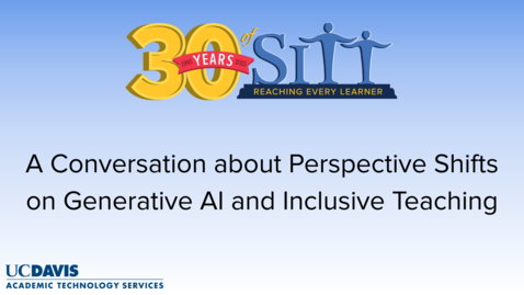 Thumbnail for A Conversation about Perspective Shifts on Generative AI and Inclusive Teaching with Bwalya Lungu and Dr. Andy Jones: A SITT 2025 Interview