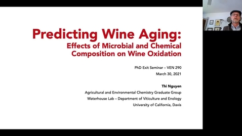 Thumbnail for entry VEN290 - Predicting wine aging: effects of microbial and chemical composition on wine oxidation