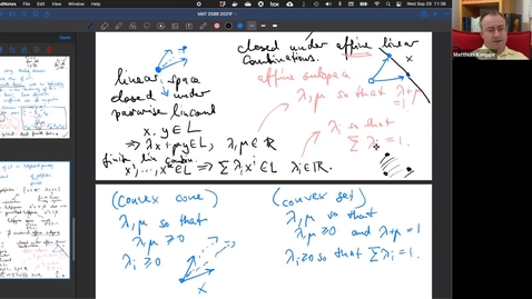 Thumbnail for 2021-09-29: LP duality, Carathéodory's theorem