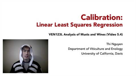Thumbnail for entry VEN123L Video 5.4 - Calibration - Linear Least Squares Regression