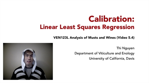 Thumbnail for VEN123L Video 5.4 - Calibration - Linear Least Squares Regression