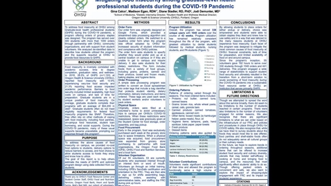 Thumbnail for UFWH 2021 - Madison Egan - Mitigating food insecurity among graduate-level health professional students during the COVID-19 Pandemic
