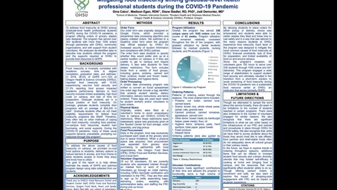 Thumbnail for entry UFWH 2021 - Madison Egan - Mitigating food insecurity among graduate-level health professional students during the COVID-19 Pandemic