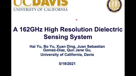 Thumbnail for entry A 162 GHz High Resolution Dielectric Sensing System Based on Ring Resonator Sensor