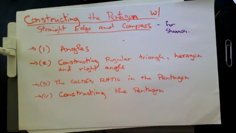 Thumbnail for Constructing the Pentagon Part 1: Angles