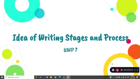 Thumbnail for entry Idea of Writing Stages and Processes