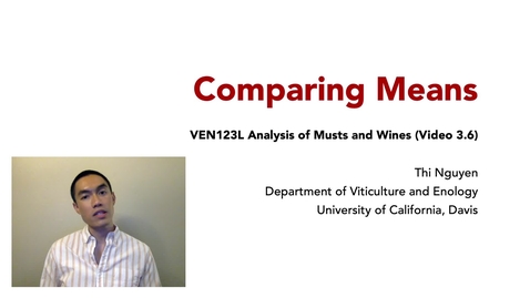 Thumbnail for VEN123L Video 3.6 - Comparing Means