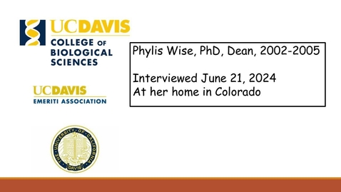 Thumbnail for History of the College of Biological Sciences -- Dean Phylis Wise