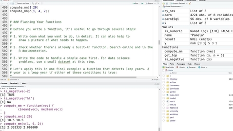 Thumbnail for entry R Basics:  Introduction to Programming for Researchers (4-part series) Part 3 of 4 – 2021-05-25