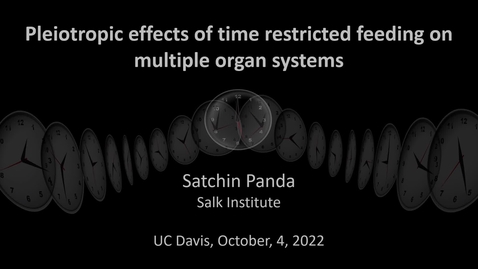 Thumbnail for Storer Lecture (Peer Lecture) - Stachidananda Panda - October 4, 2022
