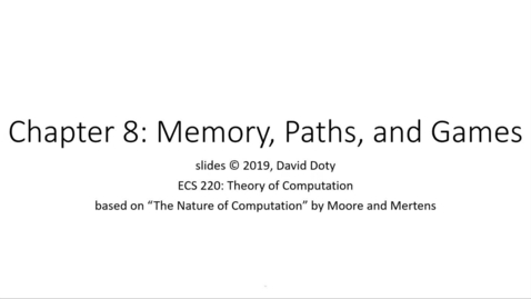 Thumbnail for ECS 220 8a:8.1-1 space versus time, and read-only, write-only, and read-write memory