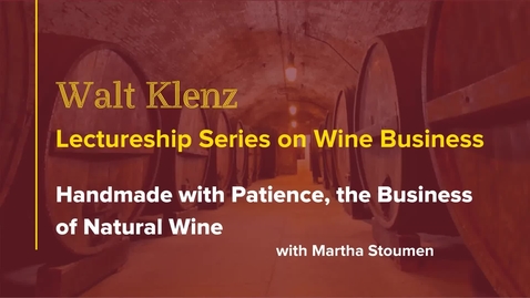 Thumbnail for Walt Klenz: Martha Stoumen &amp; the Business of Natural Wine