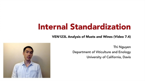 Thumbnail for VEN123L Video 7.4 - Internal Standardization