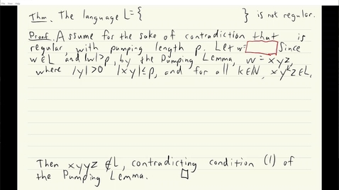 Thumbnail for entry ECS 120 5b:3 example of incorrect use of pumping lemma