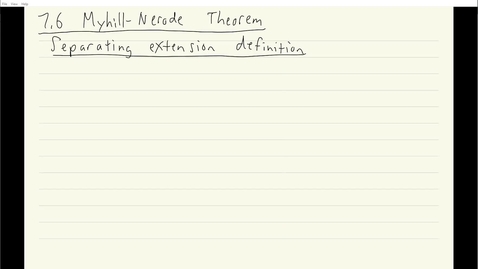 Thumbnail for ECS 120 5a:2 definition of separating extension and L-equivalence