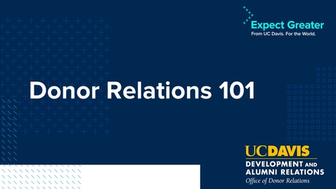 Thumbnail for Donor Relations 101