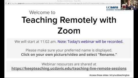 Thumbnail for entry ATS Webinar: Teaching Remotely with Zoom - 23 September 2020