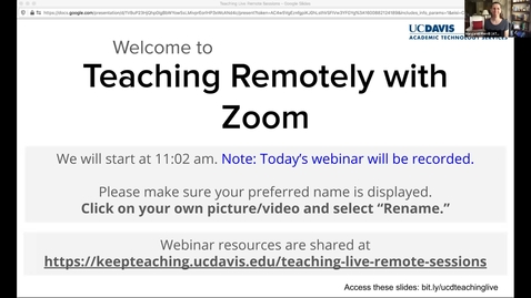 Thumbnail for ATS Webinar: Teaching Remotely with Zoom - 23 September 2020